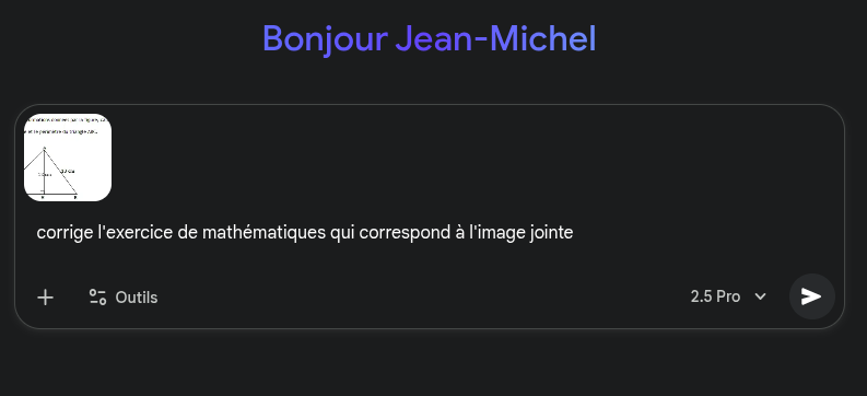 exercice de maths demande gemini