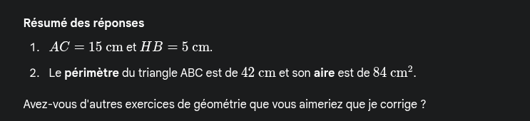 exercice de maths question 3