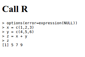 Result from PHP R